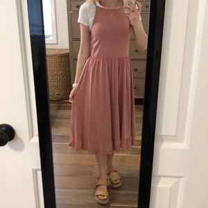 ASOS Dusty Rose midi dress